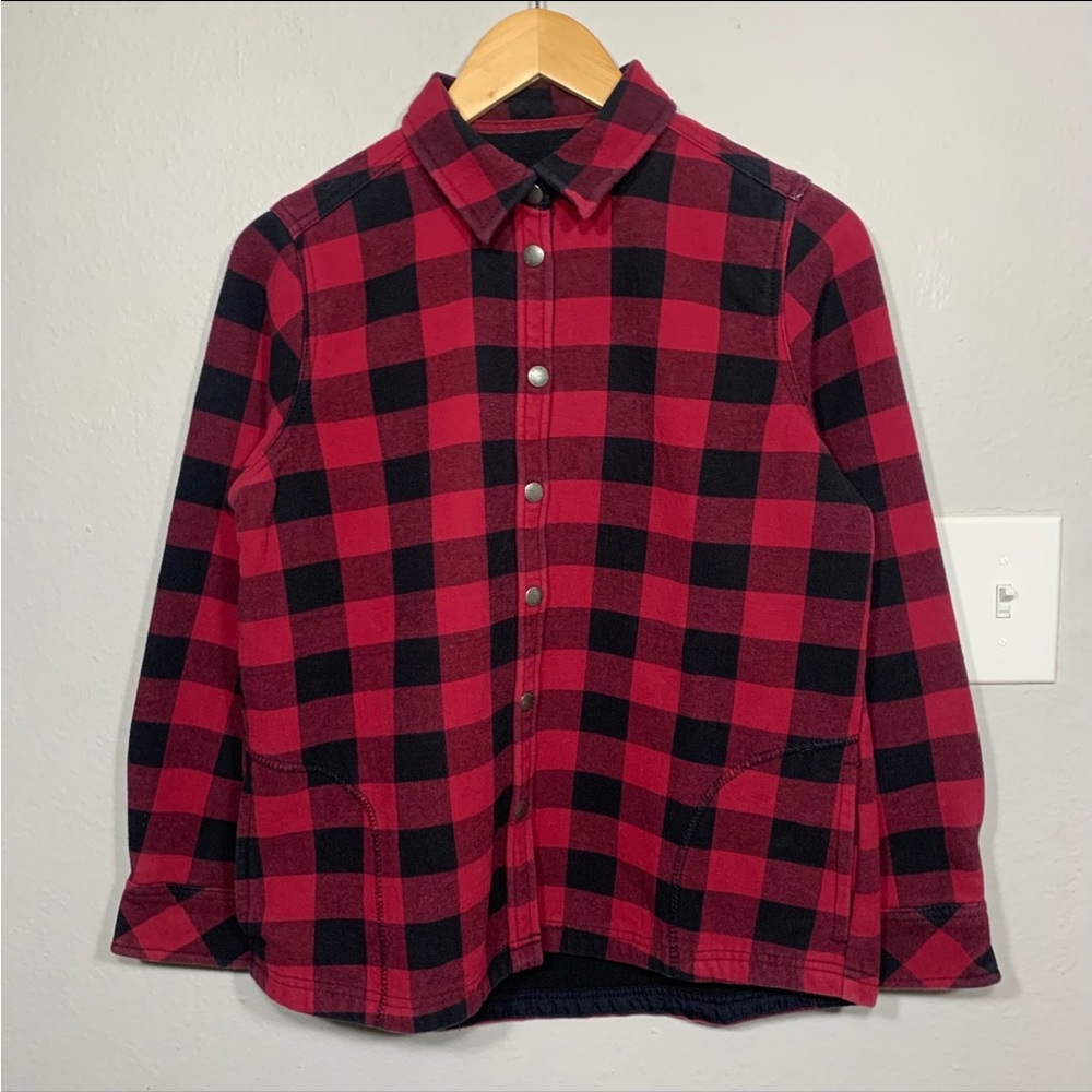 Plaid Button Down Shirt - Red and Black